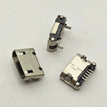 100pc Micro USB Connector 5pin DIP2 Long leg 1.5mm No side Flat mouth Short needle for Mobile phone Tail Data plug Charging port