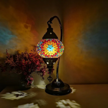Turkish mosaic table Lamp vintage art deco Handcrafted lamparas de mesa  mosaic Glass romantic bed light lamparas con mosaicos