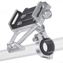 Aluminum Mobile Phone Holder for Motorcycle, Handlebar Bike Phone Mount,Suitable for Cycling, Mountain and Off-road