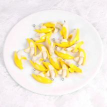 10pcs Yellow Resin Banana Fruit Charms Pendant For Jewelry Making Accessories DIY Earrings Bracelet Necklace Keychain Gift