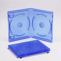 1pc Replacement Case For PS4 ps5 Game Double Disc Spare Blue Game Blu-Ray Box 2 CD Blue clear
