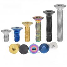 Yaruijia Titanium Bolts M3/M4/M5/M6x6/8/10/12/15/18/20/25/30/35/45mm Countersunk Inner Hexagon Socket Head Fastener for Bicycle