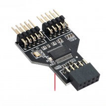 Motherboard USB 9Pin interface connector splitter 1 to 2 expansion adapter 9-pin USB HUB USB 2.0 connector for RGB Bluetooth