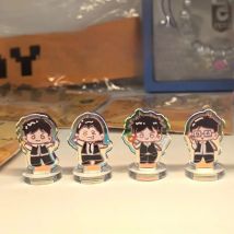 Personalized Mini Standee Custom Anime Figure Clear Acrylic Model Plate Decor Photo Standing Sign Keychain Stand For Fans Gifts