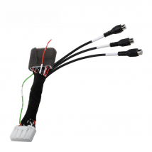 SINOSMART 28PIN Trigger Wire and AUX Audio Video Input Harness for Toyota OEM Screen | Reverse Camera Signal Adapter C28