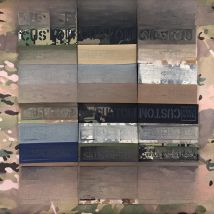 Custom Logo Flag Laser Cut IR IFF Infrared Reflection Patch Big Name Tapes Black Letters Morale Tactics Military Airsoft