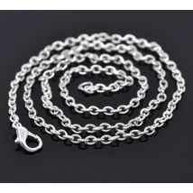 8Seasons Handamde Silver Color Lobster Clasp Cable Link Chain DIY Making Necklaces Fashion Jewelry Findings Gifts 18" Long,12PCs
