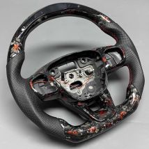 Maßgeschneidertes Kohlefaser-Lenkrad für Ford Focus MK4 ST RS 2019 2020 2021 2022 2023. LED-Display im Sportstil