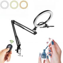 Nail Selfie Soft Ring Light Circle Fill Lighting Round Lamp Tripod Phone Stand Holder Makeup Photography RingLight With Long Arm