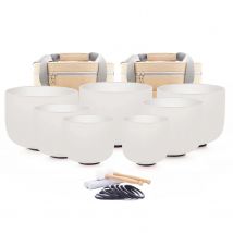 Hye-eun Perfect Pitch 432hz/440hz Chakra set of 7PCS 7-12Inch with Carrying Case Medition Sound for Yoga Energy Sound Healing