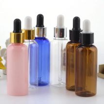 5/20/50/100pcs 50ml 4Colors Empty Plastic PET Dropper Bottle For Essential Oil 50cc Rubber Cosmetic Container High Quality Case