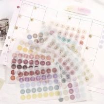 Fromthenon 365 Days Sticker for 2025 Full Year Gradient Color Round Label Stickers Planner Weekly Daily Schedule Mark Stationery