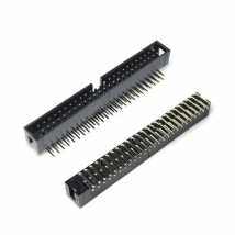10Pcs DC3 2x25 Pin 50 Pin 2.54mm ISP Right Angle Male Double-Spaced Pin Male IDC JTAG Socket Box Header Connector