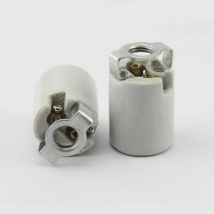 2pcs E14  high temperature resistant ceramic lamp holder E14 ceramic lamp holder size screw mouth lamp holder with bracket