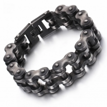Kalen Punk Brushed Bike Chain Bracelet Oxidized Dark Bicycle Chain Men Bracelet Fashion Male 316L Stainless Steel Hand Chain