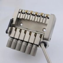 6 String Roller Saddle Tremolo Bridge Nickel Tailpiece for Headless Guitar Replacement
