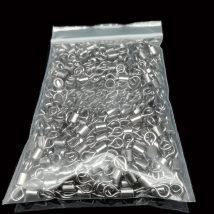 New Hot 50PCS Fishing Barrel Bearing Rolling Swivel Solid Ring Fishing Tackle Accessories Fish Tool Pesca Snap Link Peche