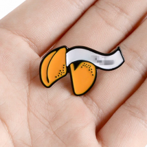 Lucky Cookie Brooch Brings Good Luck Ribbon Festival Celebration Cookie Enamel Pin Badge Jewelry