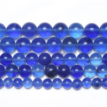 Natural Stone Blue Quartz Beads In Loose 15" Strand 4 6 8 10 12 MM Pick Size For Jewelry Making