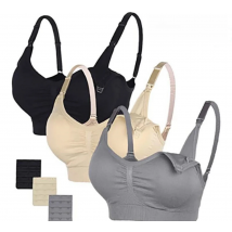 3pcs/Set High Quality Maternity Nursing Bras Cotton Breastfeeding Pregnant Underwear Seamless Large Size Breathable Bra Push Up