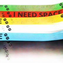 DHK 7/8'' 5yards I Need Space Dog Paw Printed Grosgrain Ribbon Accessories Material Headwear Decoration DIY Sewing Craft E2020