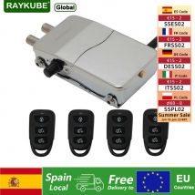 RAYKUBE Serratura elettronica intelligente Serratura interna invisibile antifurto con telecomando/sensore porta dalla Spagna