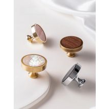 Santaya Natural Shells Cabinet Knobs Drawer Knobs Brass Furniture Dresser Kitchen Hardware Pulls Knobs Handle Abalone Shell