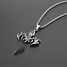 Vintage Cross Pendant Long Chain Necklace Stainless Steel Punk Hip Hop Gothic Streetwear Jewelry Men Women