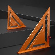 IMBOT Aluminum Alloy Double Scale Triangle Ruler Angle Ruler Carpenter Triangle Square Rafter Tool Mensurement Tool for Woodwork