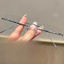 Fashionable and Elegant Frameless Myopia Glasses Clear Lens Ultra Light Unisex Glasses Optical Prescription Eyeglasses 0 TO -4.0