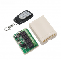 QIACHIP 433MHz Universal Wireless DC 12V 4CH RF Remote Control Switch Receiver Module & 433 MHz Transmitter Learning Code Switch