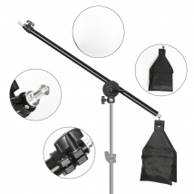 Photo Studio 2M Light Tripod Stand with 135CM Cantilever Boom Arm And Empty Sandbag For Photography Supporting Softbox Lighting
