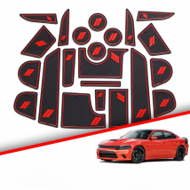 ZUNDUO for Dodge Charger 2015 2016 2017 2018 2019 Anti-Slip Gate Slot Cup Mat Non-slip Door Groove Pad Internal Accessories