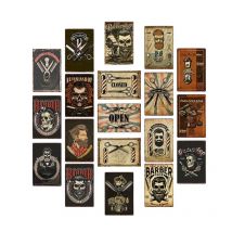 hohappyme Vintage Barber Shop Metal Signs Barbershop Poster Bar Pub Retro Plaque Haircut and Shave Beard Iron Plates 20x30 cm