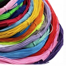 1mm 24M Braided Elastic Cord Beading Threads Stretch String Fabric Crafting Cords for Jewelry Making 23 Colors