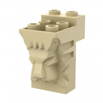 Building Blocks parts 2x3x3 Lion Head City Wall Street View Decoration 1 PCS  MOC Compatible With brands toys for children 30274