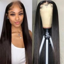 Miss Rola Lace Front Human Hair Wigs Brazilian Remy 100% Human Hair Straight Wig 13*4 Lace Frontal Wig Pre Plucked Middle Ratio