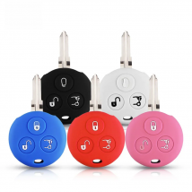 Dandkey Silicone Car Key Cover Cover Case Protector For Mercedes Benz Smart City Roadster Fortwo 3 Button Remote Fob Accessorise