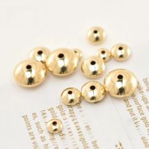 100% 14K Gold Filled Saucer Bead Gold Beads for Jewelry Making Handmde DIY Accessories Gold Jewelry Findings Seed Beads