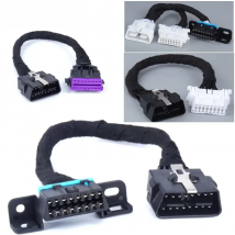 4 Types Car OBD2 16pin Harness for Audi/VW/Toyota/Buick Car Scanner 16 Pin Converted OBD 2 Extender Male To Female Adapter Elbow