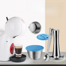 Refillable For Dolce Gusto Capsule Silicone Sleeve Stainless Steel Metal Dolci Gusto Coffee Maker Coffee Scoop Tamper i Cafilas