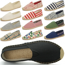 2025 Summer Autumn Men Canvas Shoes Breathable Men's Casual Shoes Slip-On Hemp Shoes Graffiti Espadrilles Women Footwear Flats
