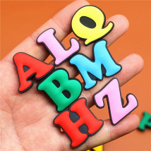 1pcs PVC Capital English Letters Shoe Charms Shoes Accessories Shoe Buckle Decorations Ormaments fit Party Kids Gifts