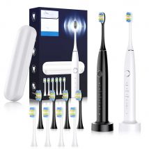 Sonic Electric Toothbrush for Adults Smart Timer Teeth Whitening IPX7 Waterproof 6 Replaceable Heads Travel Case Sarmocare X610