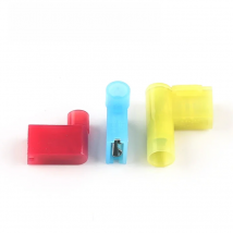 25PCS FLDNY Nylon Crimp Terminal Insulated Flag 6.3mm Angle plug Female Spade Wire Connector Terminals