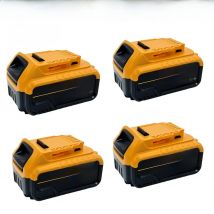4Pack 18V 8.0Ah Replacement Battery Compatible For Dewalt 18V MAX Battery DCB200 DCB204 DCB206 DCB206-2 DCB201 DCB203 DCB181 DCB