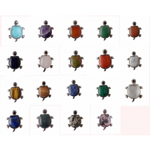 Natural Stone Rhodochrosite Turtle Pendant -  Necklace Girl Fashion Couple  Necklaces