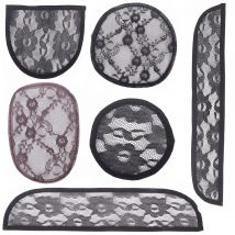 5pcs/bag Swiss Lace Net Make Drawstring Ponytail Lace Wigs Ic Hair Nets Braiding Wigs Cornrow Cap for Wig Accessories