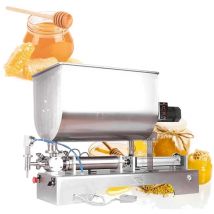 80L Mixing Hopper Filling Machine For Shampoo Lotion Cream  Honey Juice Sauce Jam Gel Filling Machine With Mixing Function
