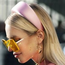 Glossy Satin Headband For Women Thick Sponge Plastic Pad Hairband Velvet Elegant Solid Hair Hoop Bohemia Headwear Accessories